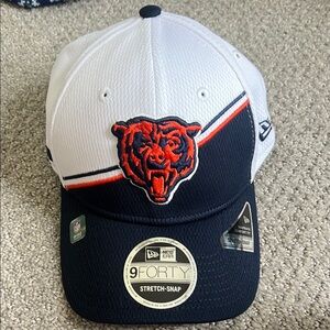 New Era White and Navy Bears Cap